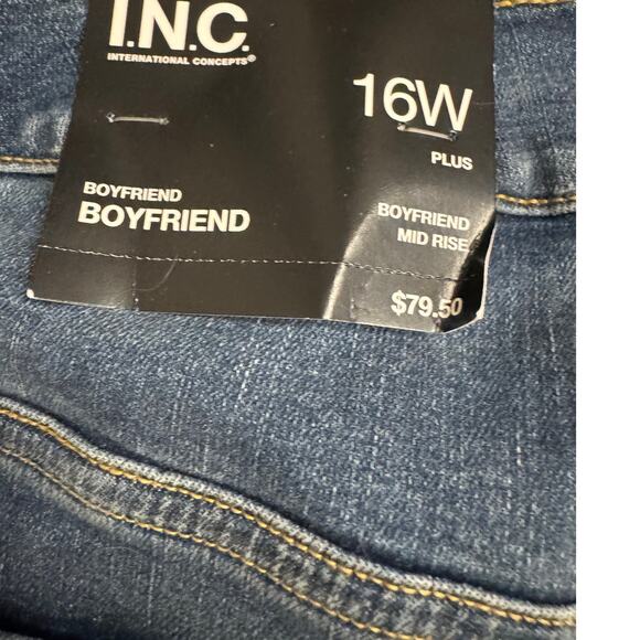INC Boyfriend Jeans Women’s Size 18 Mid Rise 26” Inseam NWT - Picture 3 of 5